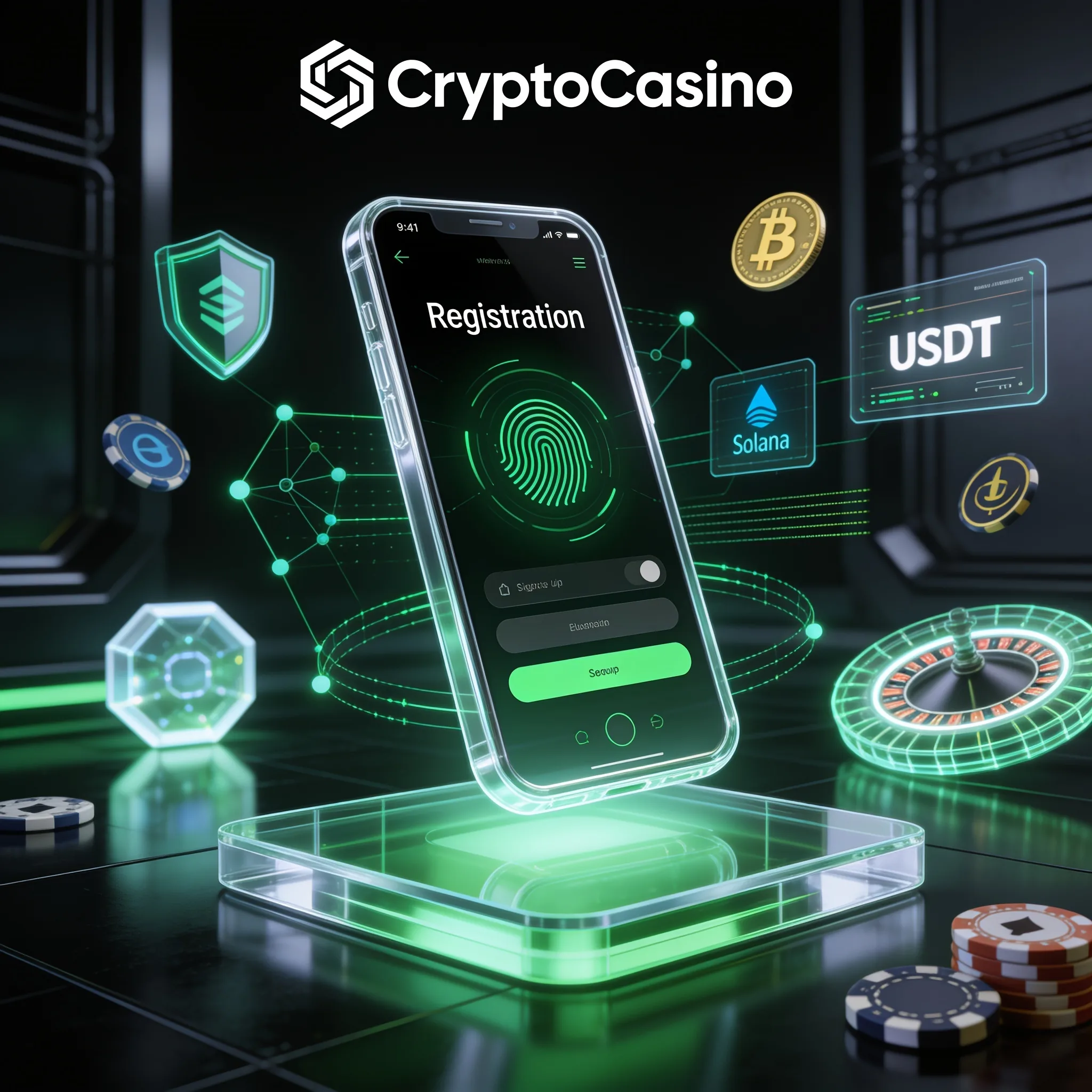 Accès mobile sécurisé à CryptoCasino